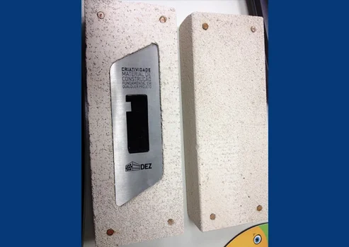 Placa comemorativa em aço gravado para empresa São Paulo