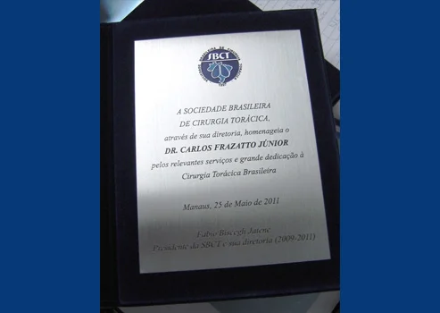 Troféu institucional em acrílico para hospital São Paulo