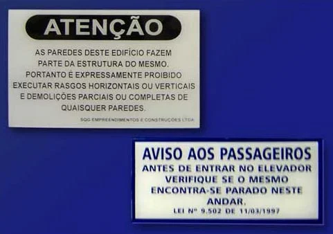 Placa de identificação em acrílico para condomínio SP